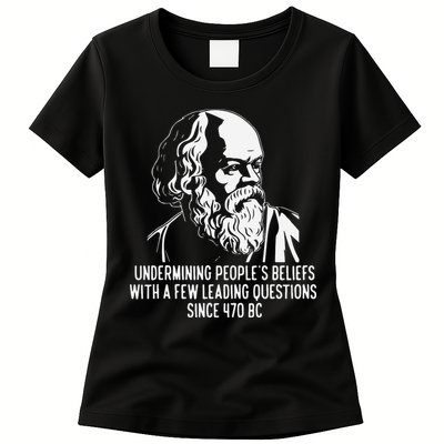 Funny Socrates The Socratic Method Classical Philosophy Womens T-Shirt