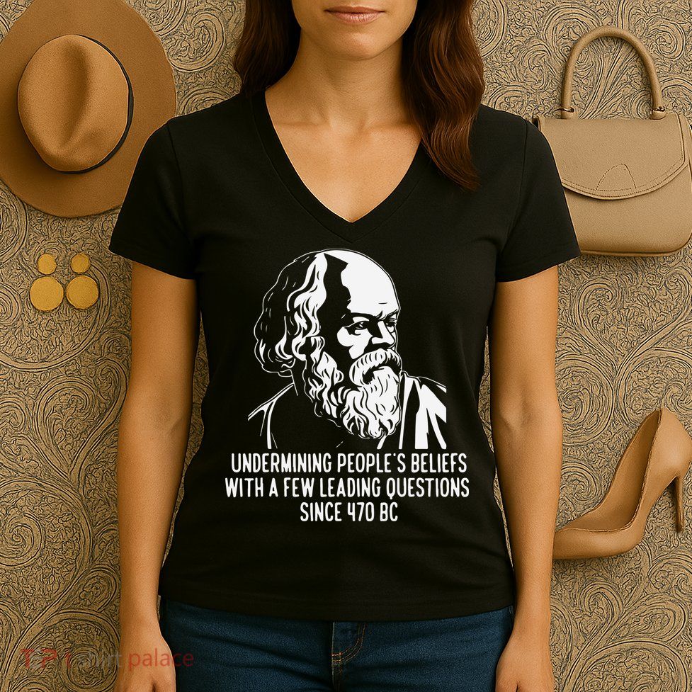Funny Socrates The Socratic Method Classical Philosophy Women's V-Neck T-Shirt