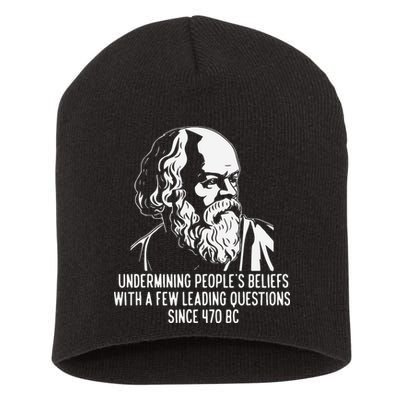 Funny Socrates The Socratic Method Classical Philosophy Short Acrylic Beanie
