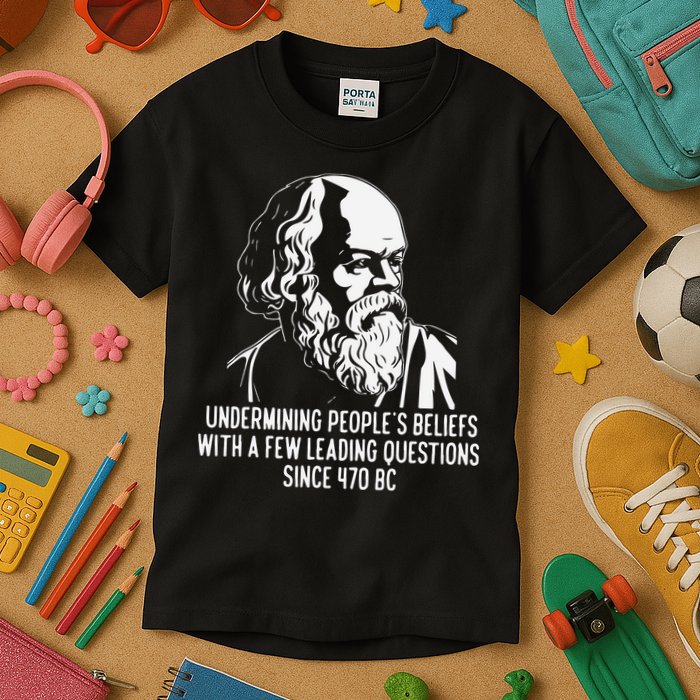 Funny Socrates The Socratic Method Classical Philosophy Kids T-Shirt