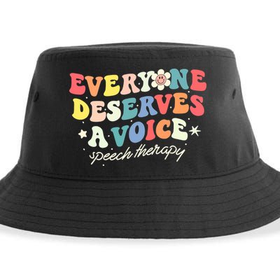 Funny Speech Therapy Speech Language Pathologist SLP Team Sustainable Bucket Hat