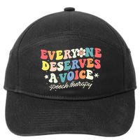 Funny Speech Therapy Speech Language Pathologist SLP Team 7-Panel Snapback Hat