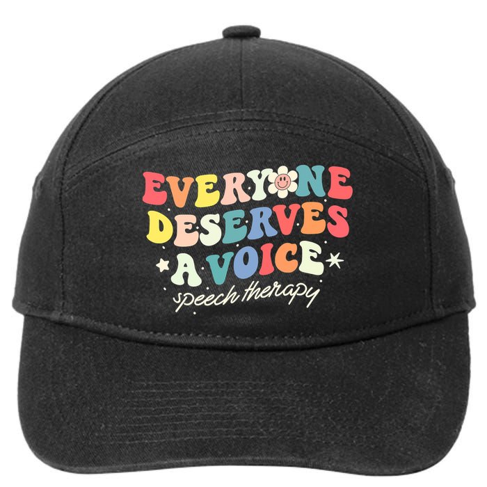 Funny Speech Therapy Speech Language Pathologist SLP Team 7-Panel Snapback Hat