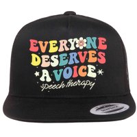 Funny Speech Therapy Speech Language Pathologist SLP Team Flat Bill Trucker Hat