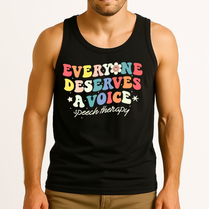 Funny Speech Therapy Speech Language Pathologist SLP Team Tank Top