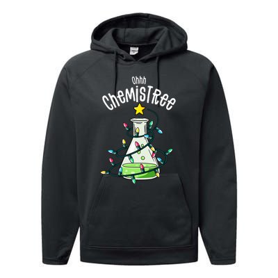 Funny Science Teacher Oh Chemistree Chemistry Christmas Performance Fleece Hoodie