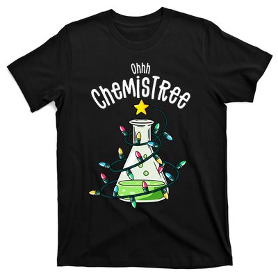 Funny Science Teacher Oh Chemistree Chemistry Christmas T-Shirt