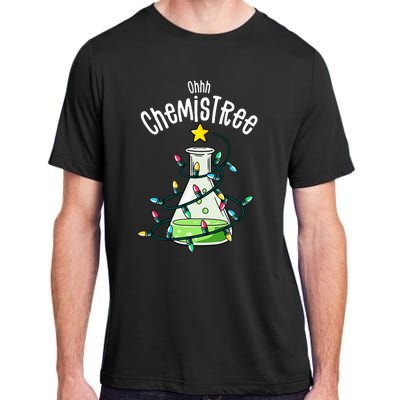 Funny Science Teacher Oh Chemistree Chemistry Christmas Adult ChromaSoft Performance T-Shirt