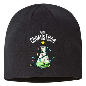 Funny Science Teacher Oh Chemistree Chemistry Christmas Sustainable Beanie