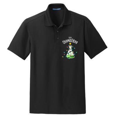 Funny Science Teacher Oh Chemistree Chemistry Christmas Dry Zone Grid Polo