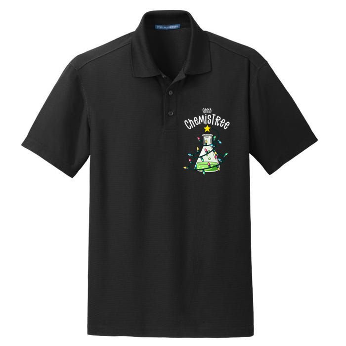 Funny Science Teacher Oh Chemistree Chemistry Christmas Dry Zone Grid Polo