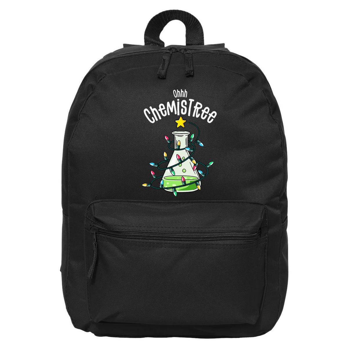 Funny Science Teacher Oh Chemistree Chemistry Christmas 16 in Basic Backpack