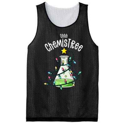 Funny Science Teacher Oh Chemistree Chemistry Christmas Mesh Reversible Basketball Jersey Tank