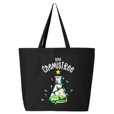 Funny Science Teacher Oh Chemistree Chemistry Christmas 25L Jumbo Tote