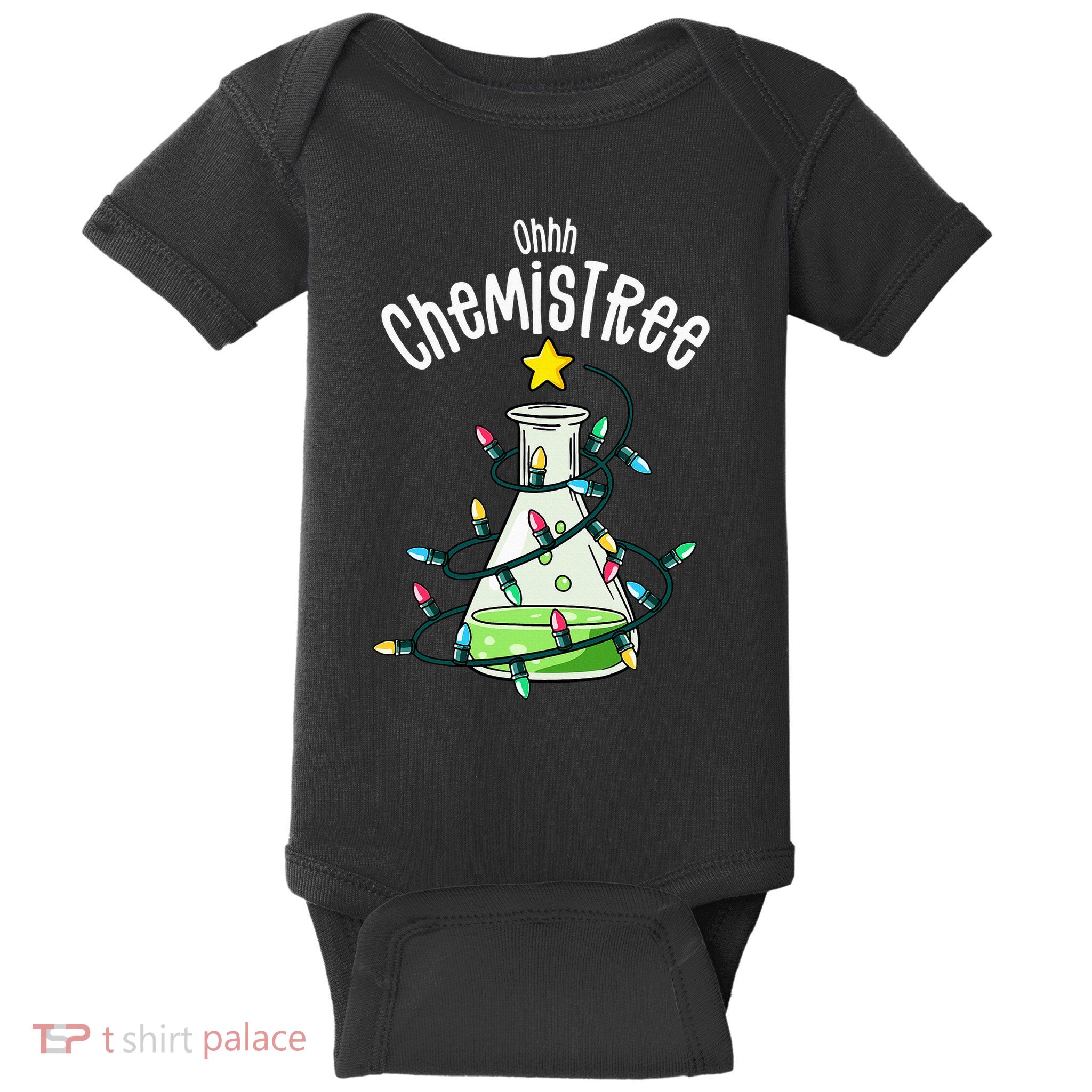 Funny Science Teacher Oh Chemistree Chemistry Christmas Baby Bodysuit