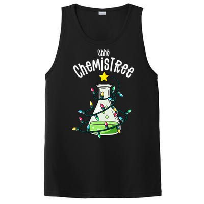 Funny Science Teacher Oh Chemistree Chemistry Christmas PosiCharge Competitor Tank