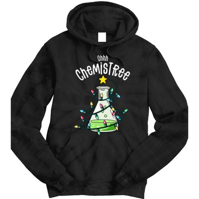 Funny Science Teacher Oh Chemistree Chemistry Christmas Tie Dye Hoodie