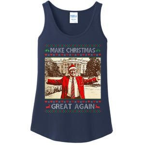 Funny Santa Trump Make Christmas Great Again Ugly Sweater Ladies Essential Tank