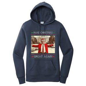 Funny Santa Trump Make Christmas Great Again Ugly Sweater Women's Pullover Hoodie