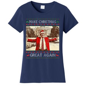 Funny Santa Trump Make Christmas Great Again Ugly Sweater Women's T-Shirt