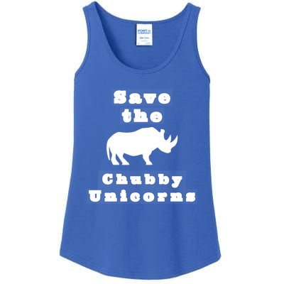 Funny Save The Chubby Unicorns Meaningful Gift Ladies Essential Tank