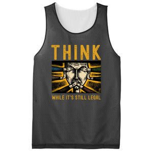 Free Speech Think While It's Still Legal Anti Woke Great Reset Mesh Reversible Basketball Jersey Tank