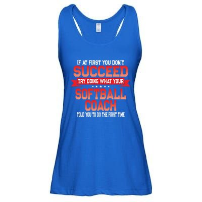 Fun Softball Team Coach Saying Funny Coaches Quote Gift Ladies Essential Flowy Tank