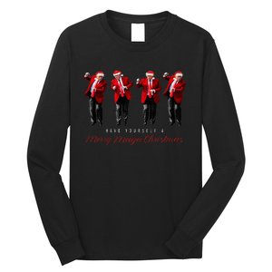 Funny Santa Trump Have Yourself A Merry Maga Christmas Xmas Long Sleeve Shirt