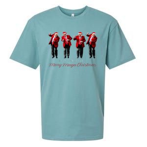 Funny Santa Trump Have Yourself A Merry Maga Christmas Xmas Sueded Cloud Jersey T-Shirt