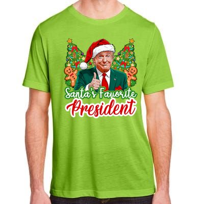 Funny Santa Trump 2024 SantaS Favorite President Christmas Long Sleeve Adult ChromaSoft Performance T-Shirt