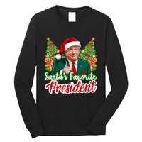 Funny Santa Trump 2024 SantaS Favorite President Christmas Long Sleeve Long Sleeve Shirt