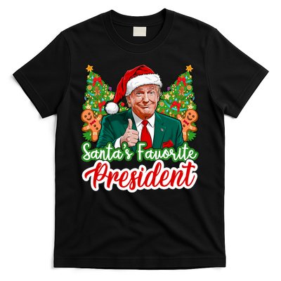 Funny Santa Trump 2024 SantaS Favorite President Christmas Long Sleeve T-Shirt