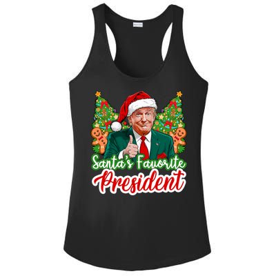 Funny Santa Trump 2024 SantaS Favorite President Christmas Long Sleeve Ladies PosiCharge Competitor Racerback Tank