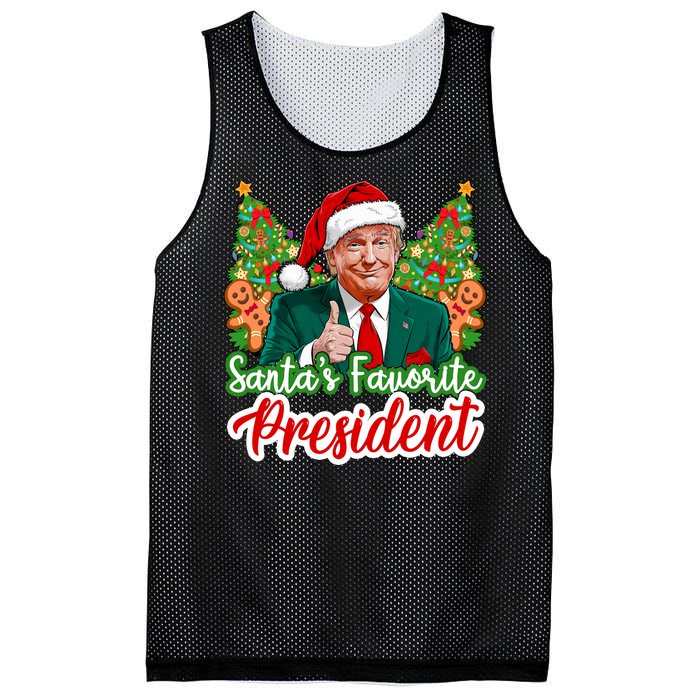 Funny Santa Trump 2024 SantaS Favorite President Christmas Long Sleeve Mesh Reversible Basketball Jersey Tank