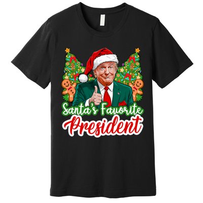 Funny Santa Trump 2024 SantaS Favorite President Christmas Long Sleeve Premium T-Shirt