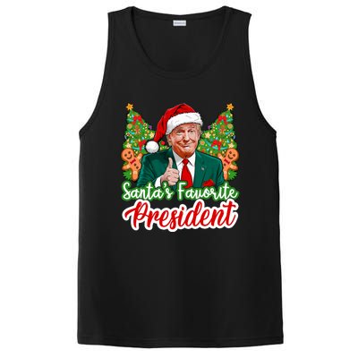 Funny Santa Trump 2024 SantaS Favorite President Christmas Long Sleeve PosiCharge Competitor Tank