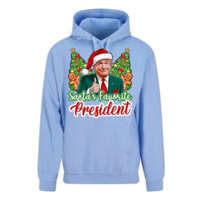 Funny Santa Trump 2024 SantaS Favorite President Christmas Long Sleeve Unisex Surf Hoodie