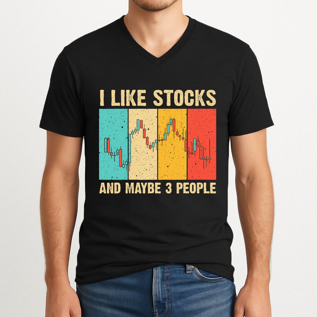 Funny Stock Trading Stockbroker Day Trading Marketing Lovers V-Neck T-Shirt