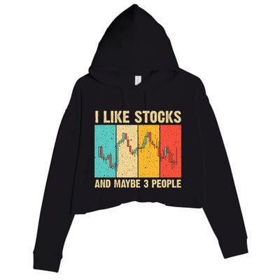 Funny Stock Trading Stockbroker Day Trading Marketing Lovers Crop Fleece Hoodie