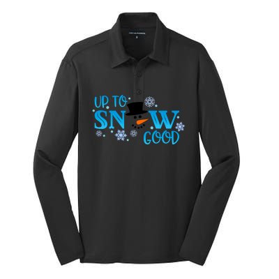 Funny Snow Up To Snow Good Gift Silk Touch Performance Long Sleeve Polo