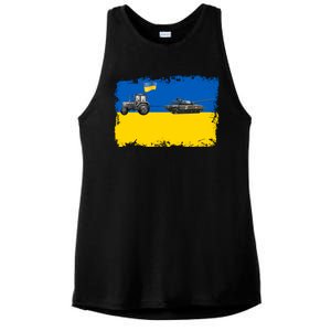 Farmer Support Ukraine Ladies PosiCharge Tri-Blend Wicking Tank