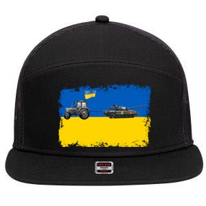 Farmer Support Ukraine 7 Panel Mesh Trucker Snapback Hat