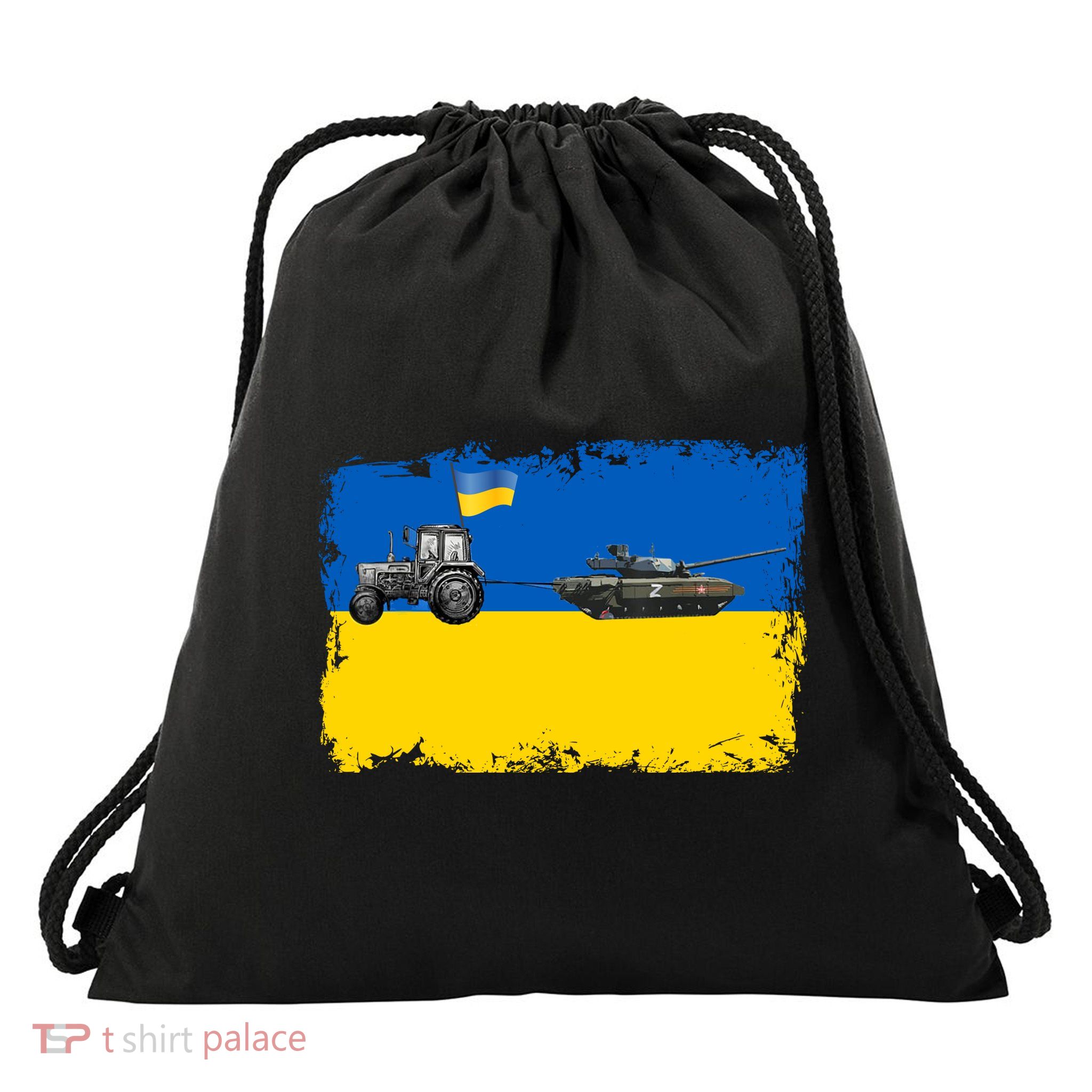 Farmer Support Ukraine Drawstring Bag