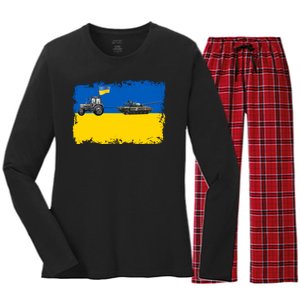 Farmer Support Ukraine Women's Long Sleeve Flannel Pajama Set 