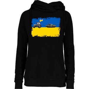 Farmer Support Ukraine Womens Funnel Neck Pullover Hood