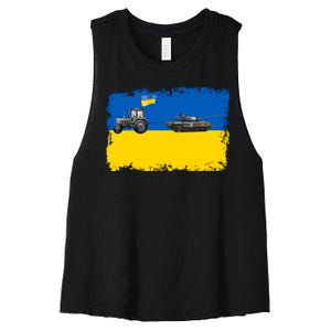 Farmer Support Ukraine Women's Racerback Cropped Tank