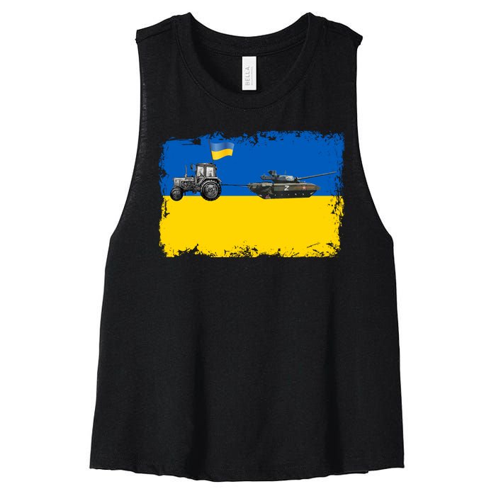 Farmer Support Ukraine Women's Racerback Cropped Tank