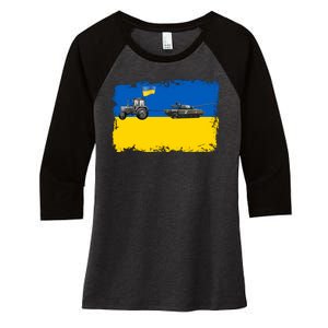 Farmer Support Ukraine Women's Tri-Blend 3/4-Sleeve Raglan Shirt