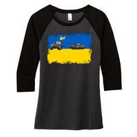 Farmer Support Ukraine Women's Tri-Blend 3/4-Sleeve Raglan Shirt