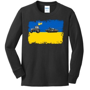 Farmer Support Ukraine Kids Long Sleeve Shirt